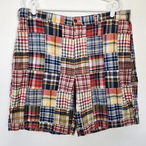 Brooks Brothers 346 Men's Patchwork Golf Shorts, 38 Inch Waist, 100% Cotton